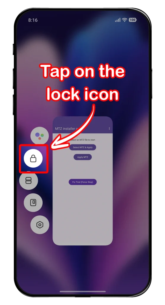 lock the app