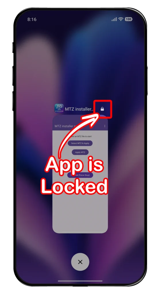 app is locked