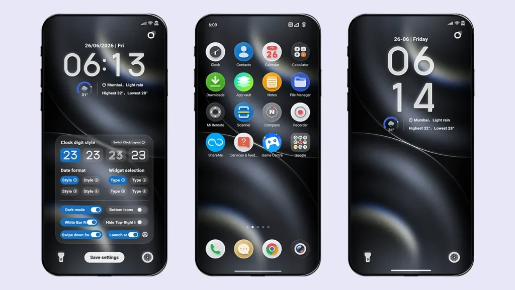 O HyperOS Theme preview for Xiaomi, Redmi, and Poco devices