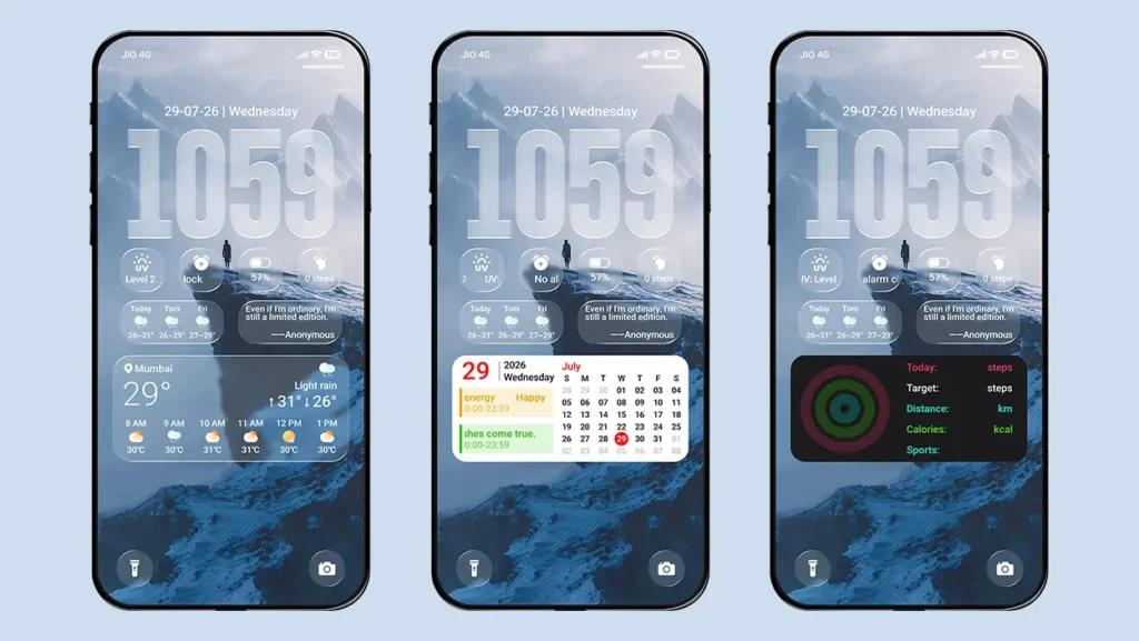 Raster Seasonal Lock Screen Card HyperOS Theme Screenshots 4