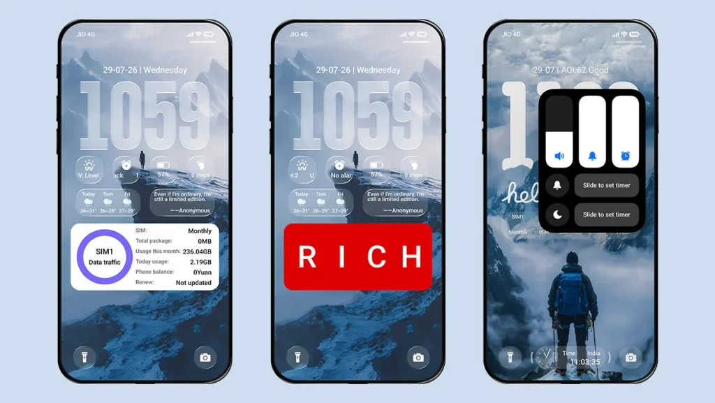Raster Seasonal Lock Screen Card HyperOS Theme Screenshots 6